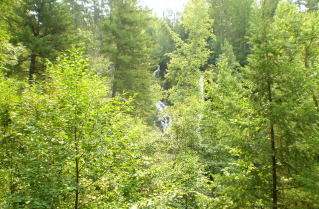 View of a waterfall near top of Naramata Creek Trail 2009-08.